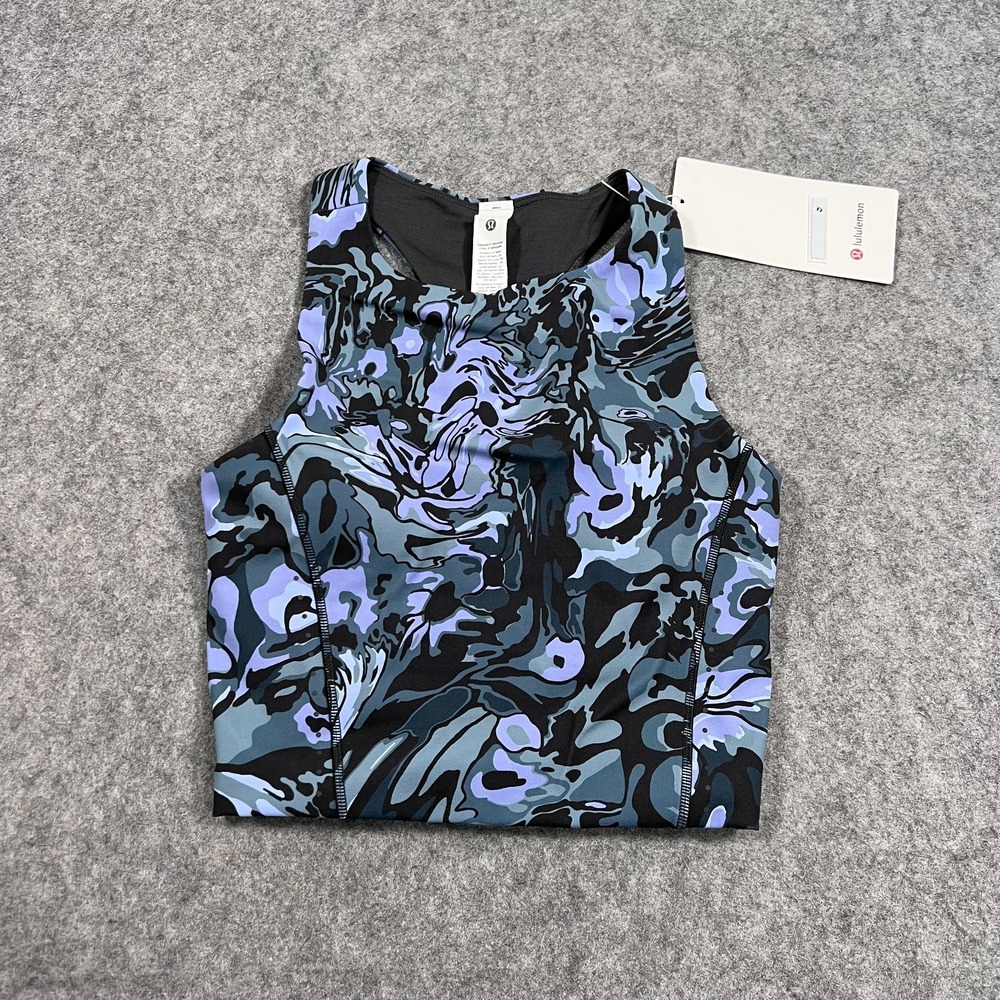 NWT Lululemon Athletica Flower Meld Swift Speed Cropped Tank Top Women's Size 0